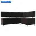 Диван кухонный угловой Стайл правый угол Лига диванов 111655 170x87x114 см велюр цвет коричневый