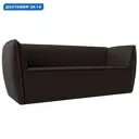 Диван кухонный прямой Бергамо 3-х местный Лига диванов 112131 200x80x64 см экокожа цвет коричневый