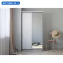 Шкаф-купе Мебельная компания е1 HM_B 220x120х60 см 3 полки лдсп цвет белый снег
