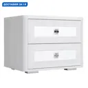 Тумба прикроватная Кураж Парма Нео 13 55x43x39 см 2 ящика ЛДСП цвет ясень анкор светлый/белый