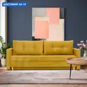 Диван раскладной Cityhd Прямой диван 212x77x74 см велюр цвет горчичный