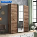 Шкаф-купе Мебельная компания е1 550293 230x210х57 см 10 полок лдсп цвет крафт табачный