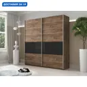 Шкаф-купе Мебельная компания е1 550406 230x160х57 см 8 полок лдсп цвет крафт табачный