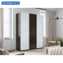 Шкаф-купе Мебельная компания е1 550374 230x180х57 см 10 полок лдсп цвет венге