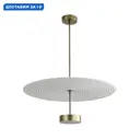Люстра на штанге светодиодная Odeon Light Felt Od_7035_20cl 6 м² теплый белый (желтый) свет цвет белый/серый