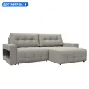 Диван угловой с полками Лига-053 НПБ Лига диванов 128930 234x90x160 см рогожка цвет амур 02 бежевый