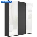 Шкаф-купе Мебельная компания е1 500300 230x210х57 см 10 полок лдсп цвет серый диамант