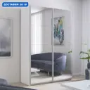 Шкаф-купе Мебельная компания е1 500587 230x140х57 см 8 полок лдсп цвет белый снег