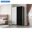 Шкаф-купе Мебельная компания е1 500326 230x140x57 см 8 полок ЛДСП цвет серый диамант