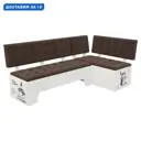 Диван кухонный Бонмебель Сиэтл 194 x 82 x 110 см цвет дуб крафт белый / коричневый