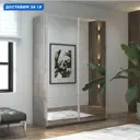 Шкаф-купе Мебельная компания е1 500414 230x140x57 см 8 полок ЛДСП цвет бетон