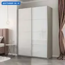 Шкаф-купе Мебельная компания е1 500432 230x140х57 см 8 полок лдсп цвет ясень анкор светлый