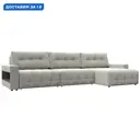 Диван угловой с полками Лига-053 НПБ Лонг Лига диванов 128968 331x90x160 см велюр цвет tower 01 молочный