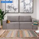 Диван раскладной Cityhd Прямой диван 243x78x90 см велюр цвет серый