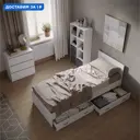 Кровать Ruhome24 Виктория 94x78x203 см лдсп цвет белая шагрень