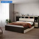 Кровать Ruhome24 Виктория 220x110x233 см лдсп цвет венге/дуб