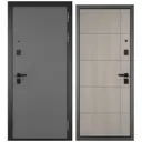 Входная дверь Mastino City prime левый 205x88см цвет антрацит букле/дуб шале белый