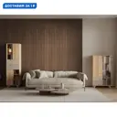 Модульная стенка Петровская мебель Ньерд 135x186x41 см ЛДСП цвет светлое дерево/зеленый