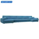 Диван П-образный Лига-057 НПБ МегаЛонг Лига диванов 129353 530x92x162 см рогожка цвет амур 10 голубой