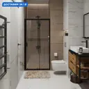 Душевая дверь Niagara 506130 130см эффект стекла прозрачный раздвижной