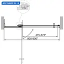 Душевая дверь Cezares 421853 90см эффект стекла тонированный распашной