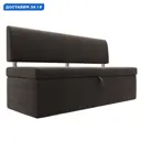 Диван кухонный прямой Стоун Лига диванов 107240 182x86x64 см велюр цвет коричневый