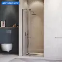 Душевая дверь Rgw 595214 140см эффект стекла прозрачный распашной