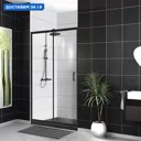 Душевая дверь Belbagno Uno 459360 130см эффект стекла прозрачный раздвижной