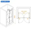 Душевая дверь Rgw 613544 100см эффект стекла прозрачный распашной
