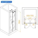 Душевая дверь Rgw 587901 70см эффект стекла прозрачный распашной