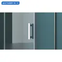 Душевая дверь Belbagno Kraft B-12-60/40-C-Cr-L 100см эффект стекла прозрачный распашной