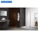 Душевая дверь Aquatek 459180 80см эффект стекла прозрачный распашной