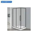 Душевой уголок Esbano Surf 574198 прямоугольный 120x90см черный профиль эффект стекла прозрачный