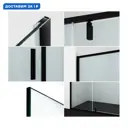 Душевая дверь Wasserkraft Elbe 74P05 120см эффект стекла прозрачный распашной