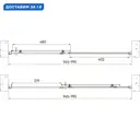 Душевая дверь Veconi Vianno VN72B-100-01-C4 100см эффект стекла прозрачный раздвижной