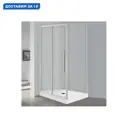 Душевой уголок Esbano Flex 574182 прямоугольный 120x90см серебро профиль эффект стекла прозрачный