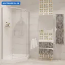 Душевой уголок Niagara Nova 449333 пятиугольный 100x100см серебро профиль эффект стекла прозрачный