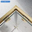 Душевой уголок Belbagno Luce 663124 квадратный 90x90см золотистый профиль эффект стекла без покрытия