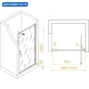 Душевая дверь Rgw 587978 100см эффект стекла прозрачный распашной