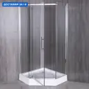Душевой уголок Esbano ESR-8160 516338 пятиугольный 90x90см серебро профиль эффект стекла прозрачный