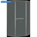 Душевой уголок Cezares Relax 568124 пятиугольный 100x100см хромированный профиль эффект стекла прозрачный