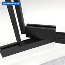 Душевой уголок Esbano Art 664019 прямоугольный 100x80см хромированный профиль эффект стекла прозрачный