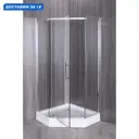 Душевой уголок Esbano ESR-8170 555682 пятиугольный 100x100см серебро профиль эффект стекла прозрачный