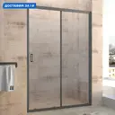 Душевая дверь Veconi 400220 150 см эффект стекла прозрачный раздвижной