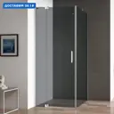 Душевой уголок Cezares Slider 449382 квадратный 90x89.5см серебристый блеск профиль эффект стекла тонированный