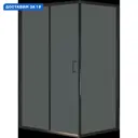 Душевой уголок Rgw Passage 581412 прямоугольный 80x120см черный профиль эффект стекла прозрачный