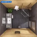 Душевой уголок Triton Дека 432906 пятиугольный 88x88см серебро профиль эффект стекла прозрачный