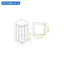 Душевой уголок Rgw Passage 581332 квадратный 80x80см черный профиль эффект стекла матовый