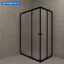 Душевой уголок Triton Вента 587998 прямоугольный 119x79см черный профиль эффект стекла матовый