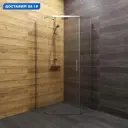 Душевой уголок Triton Дека 516389 пятиугольный 98x98см серебро профиль эффект стекла прозрачный